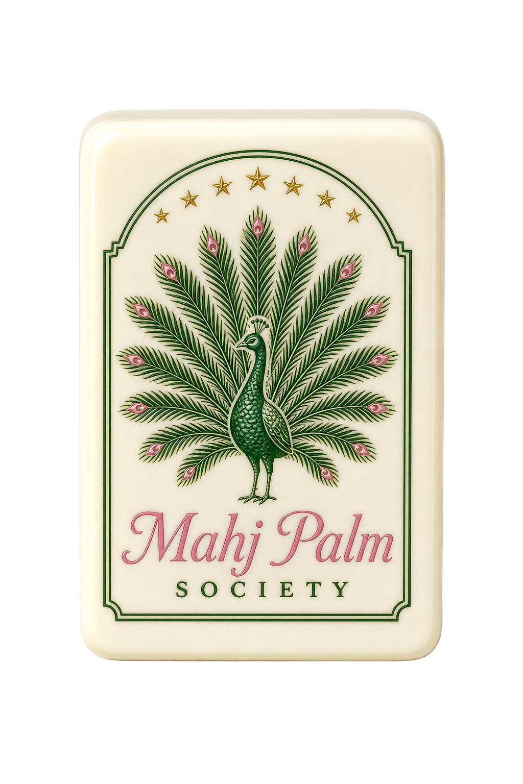 Mahj Palm Society peacock tile
