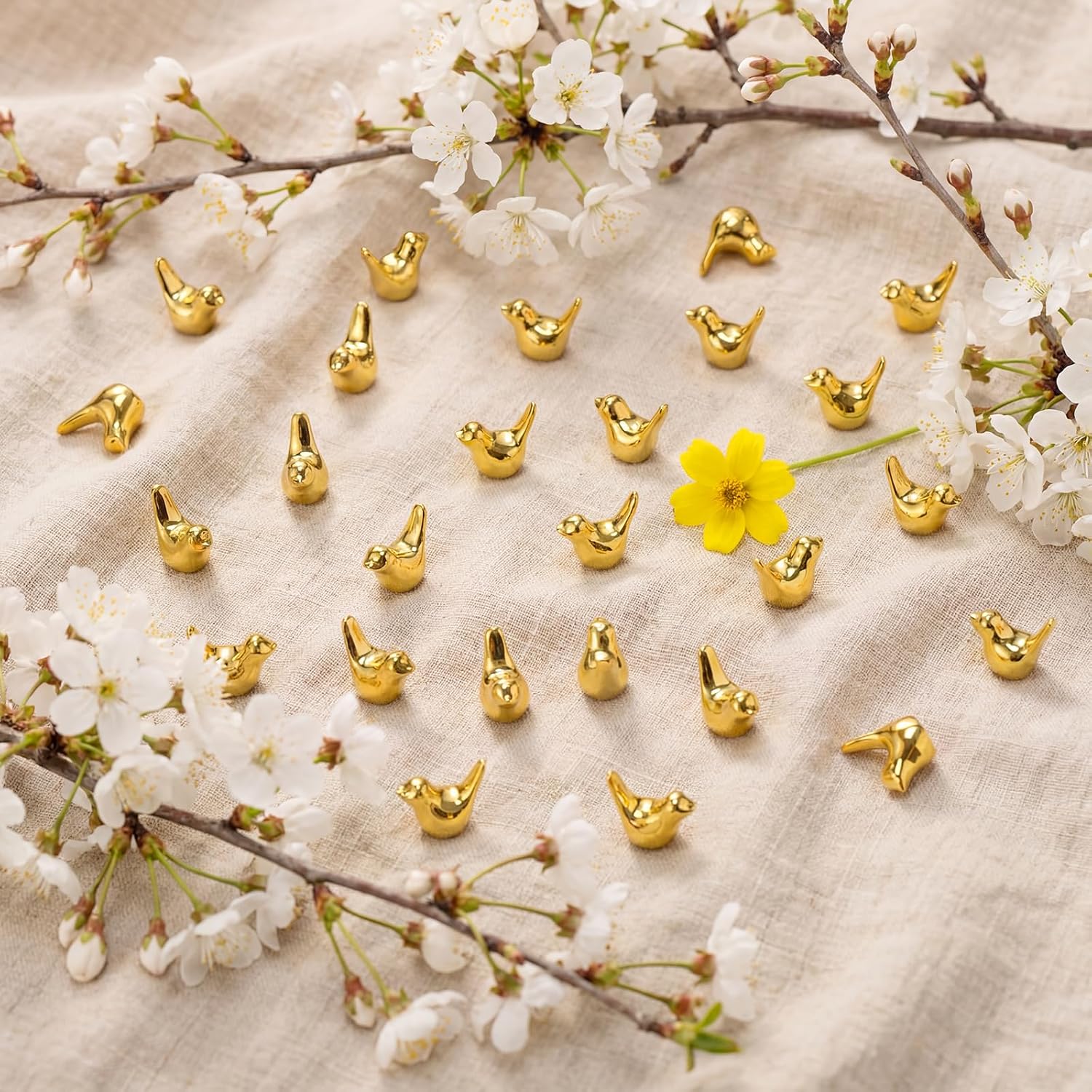 Gold Mini Bird Trinkets (50 Pcs) by Sieral